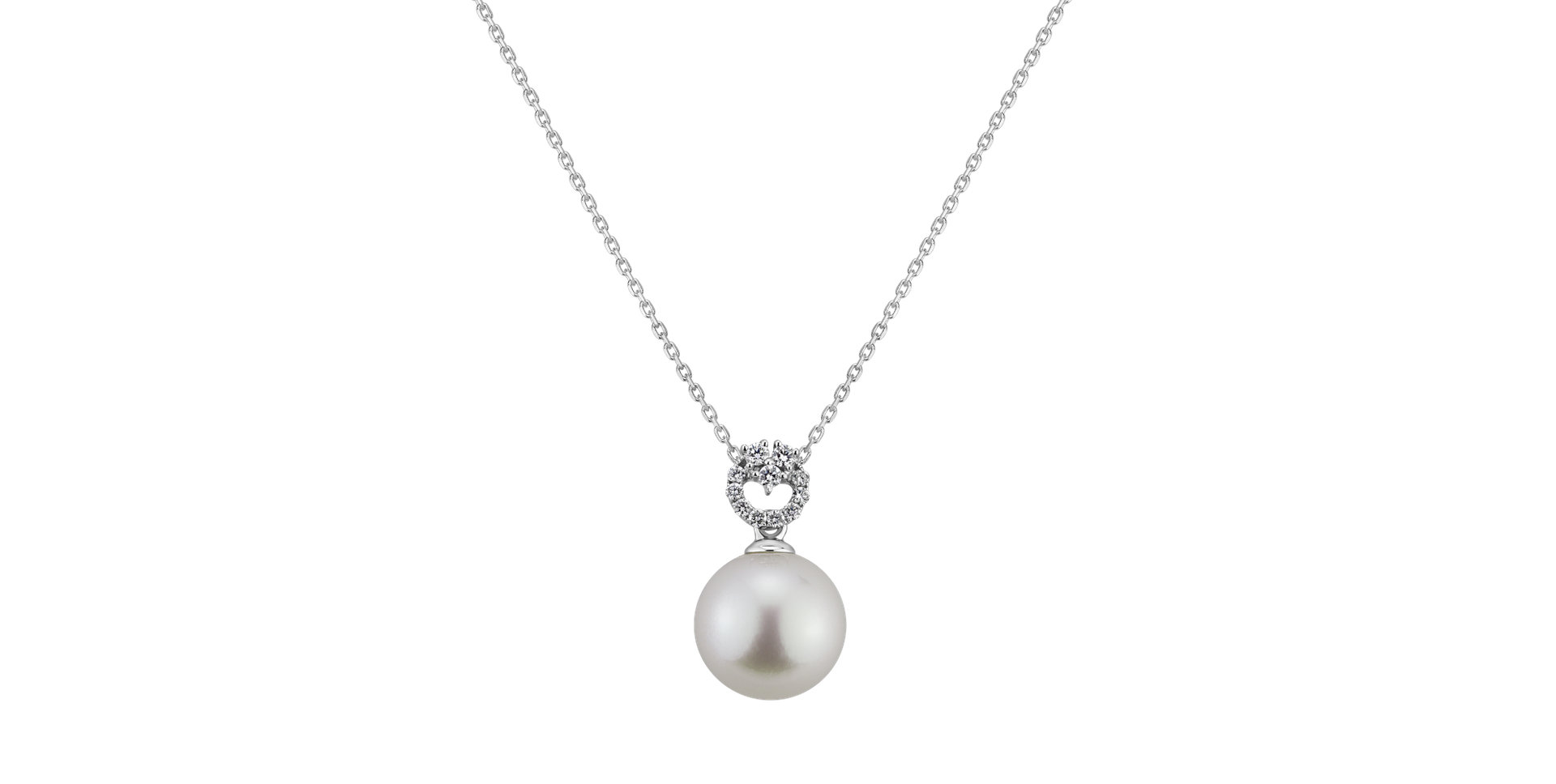Diamond pendant with Pearl Grand Reef