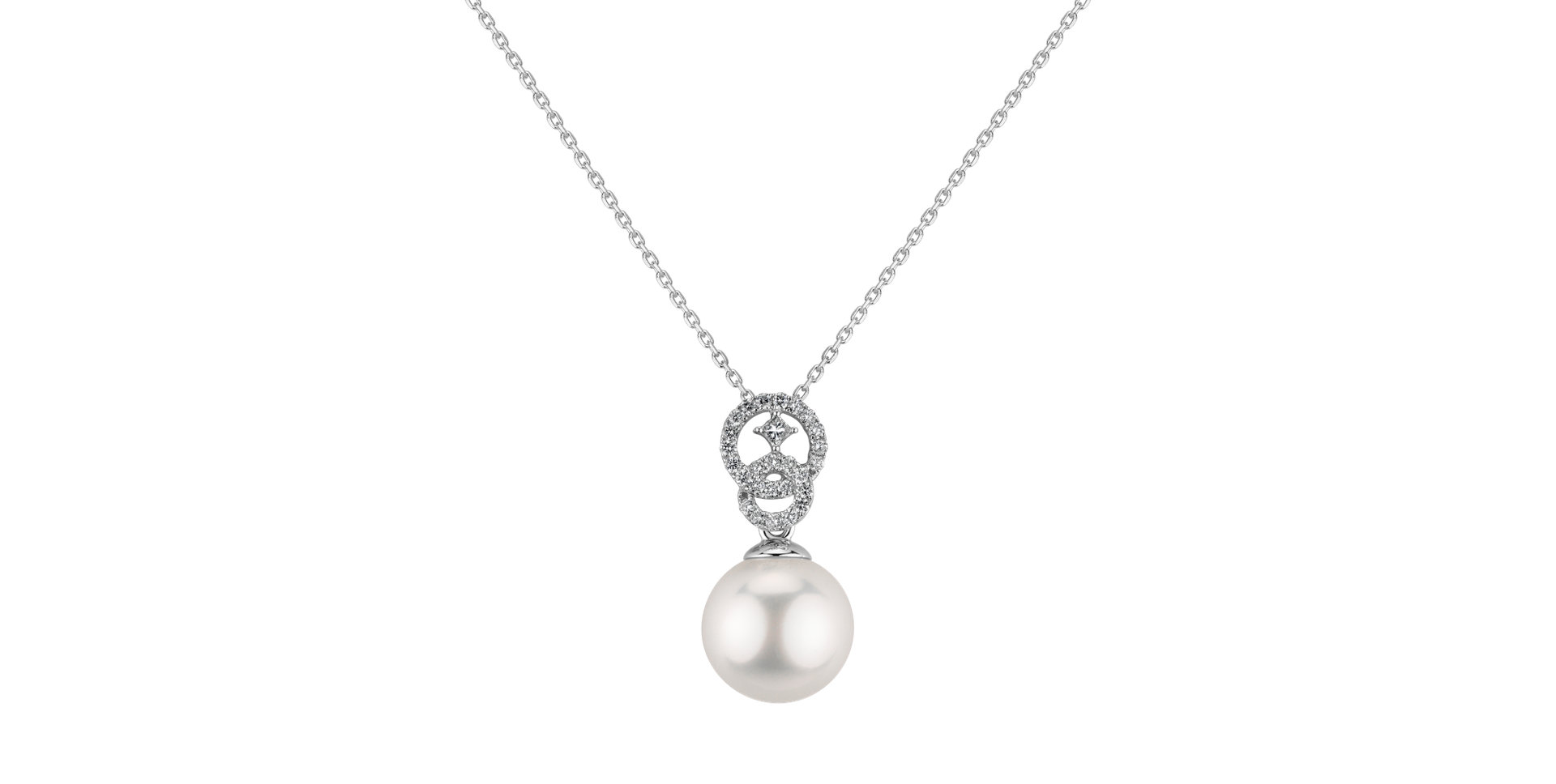Diamond pendant with Pearl Space Pearl