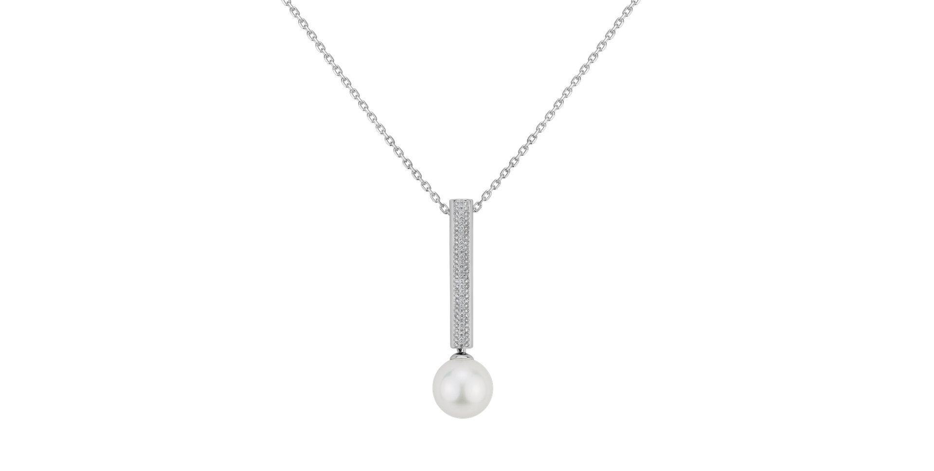 Diamond pendant with Pearl Sarabande