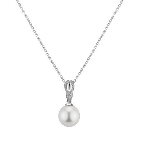 Diamond pendant with Pearl Dvine Passion