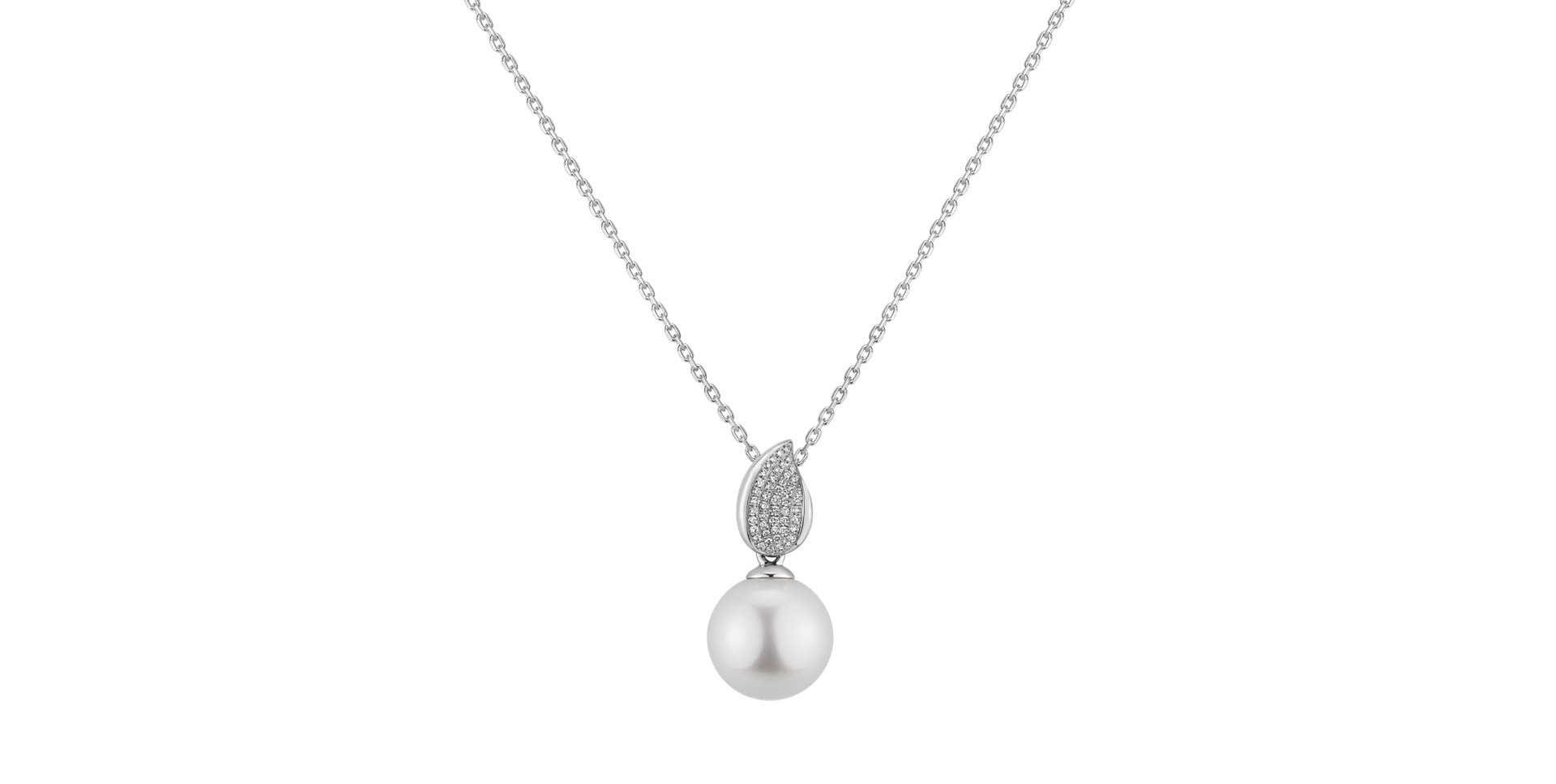 Diamond pendant with Pearl Eden Glory
