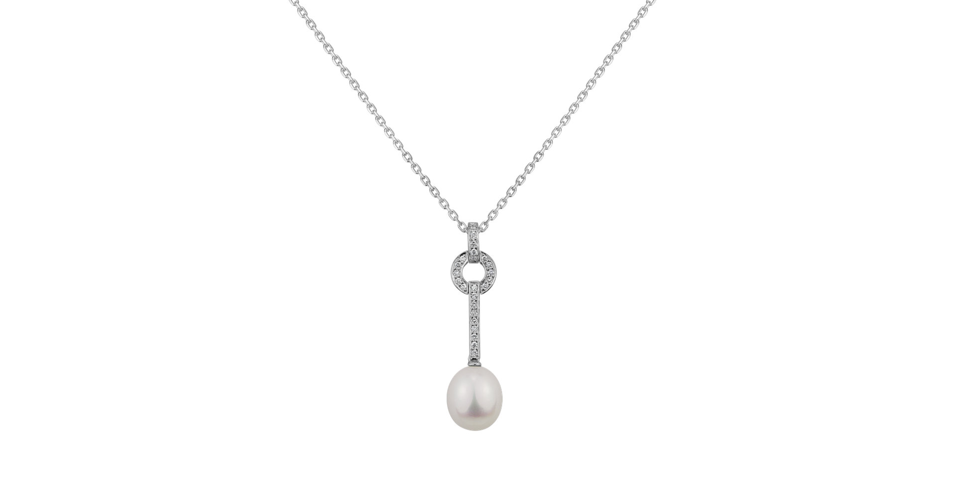 Diamond pendant with Pearl Underwater Mystery