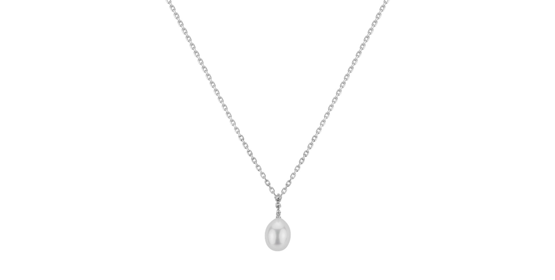 Diamond pendant with Pearl Nautical Odyssey