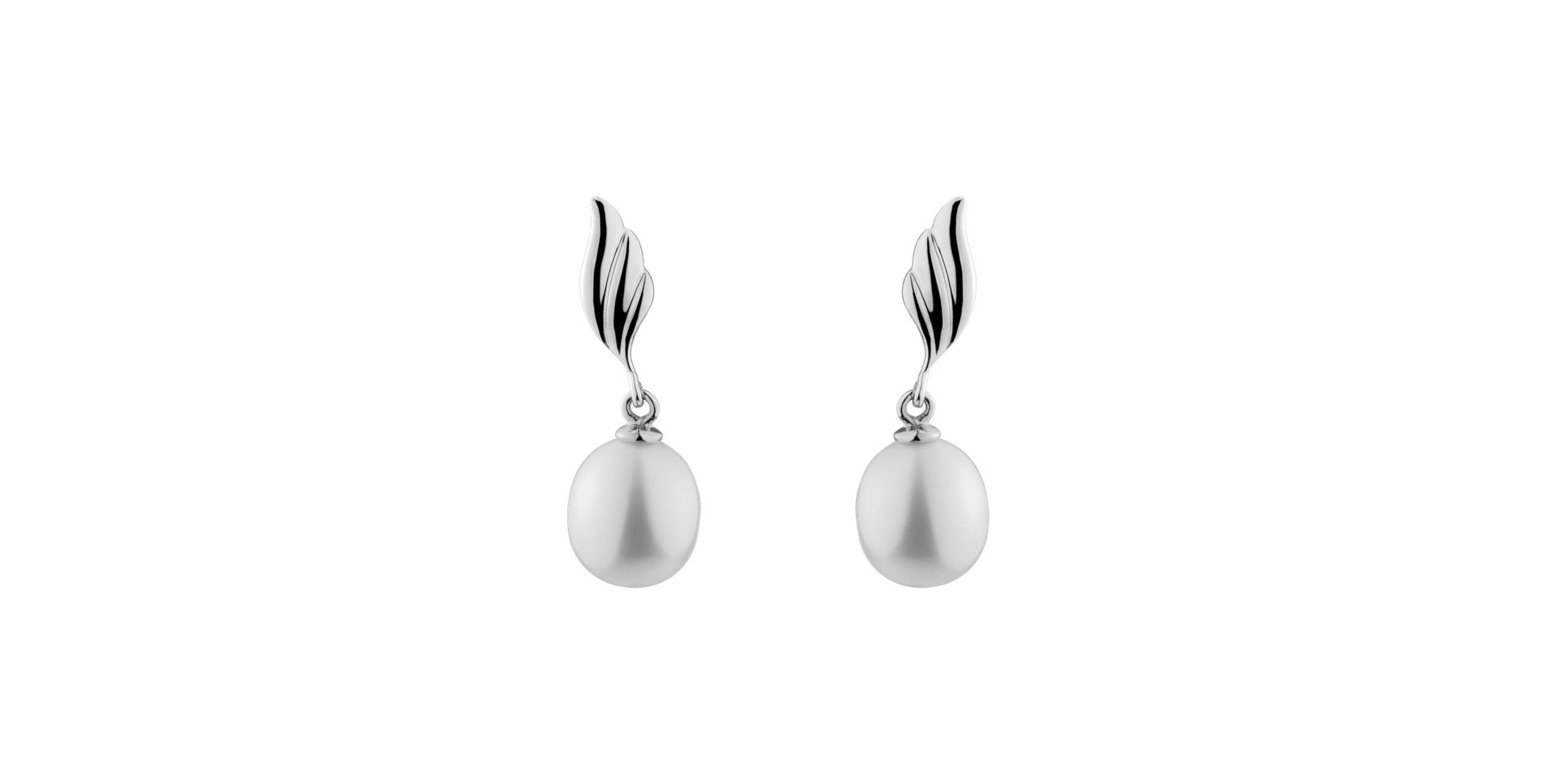 Earrings with Pearl Pearly Wings