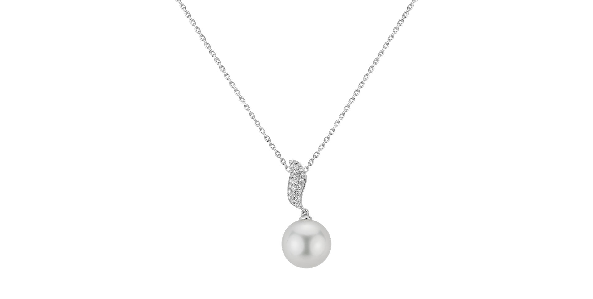 Diamond pendant with Pearl Steras