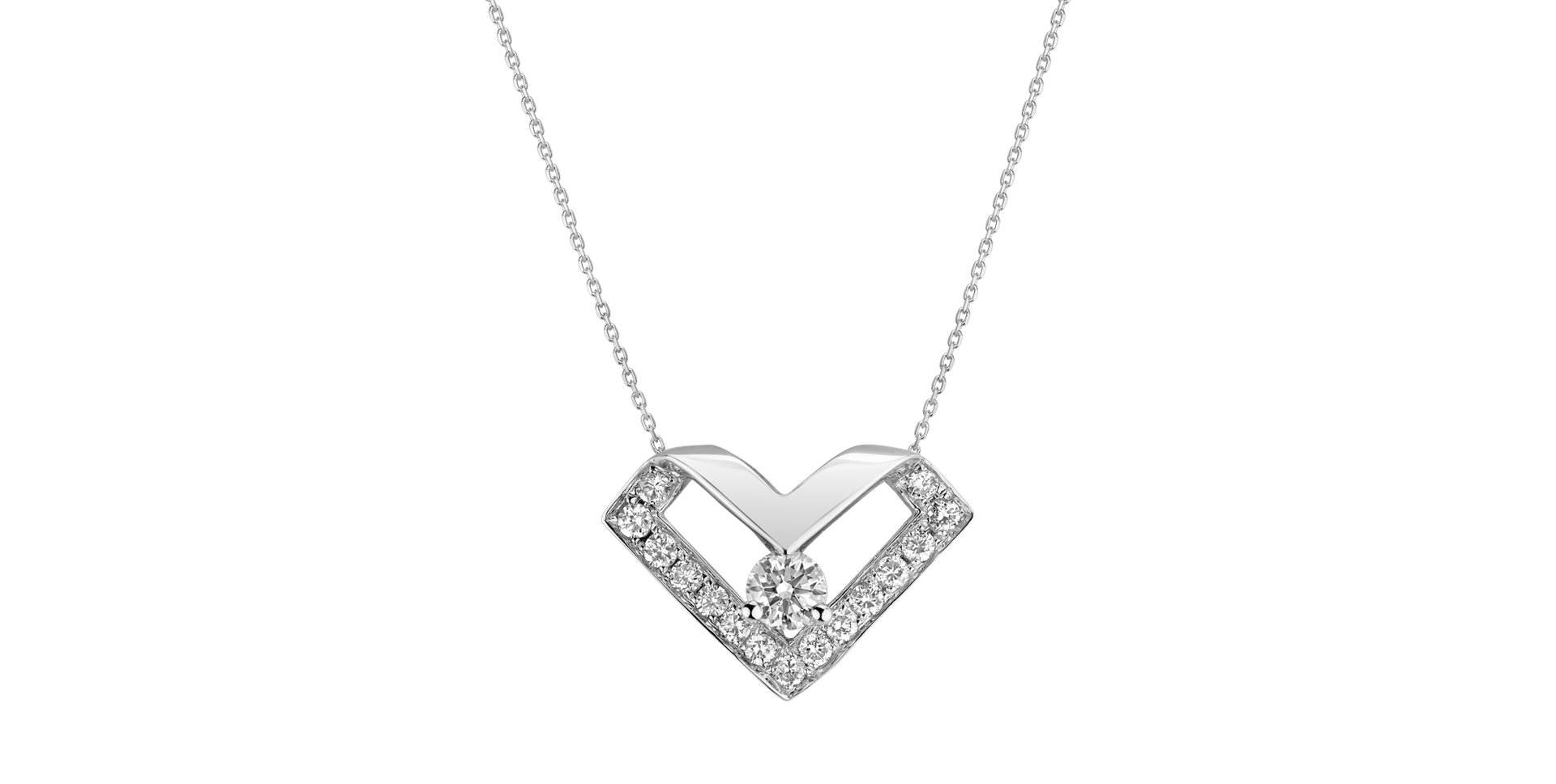 Diamond pendant Angel Wings