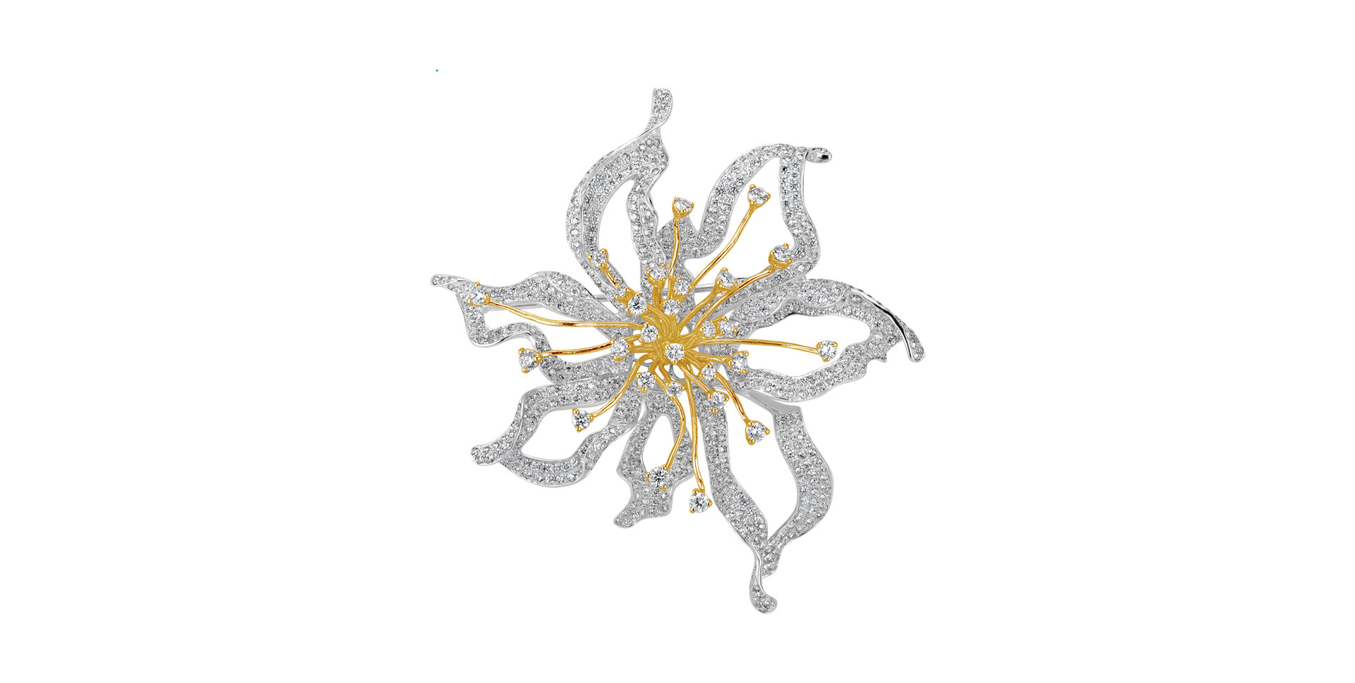 Diamond brooch Magic Lotus