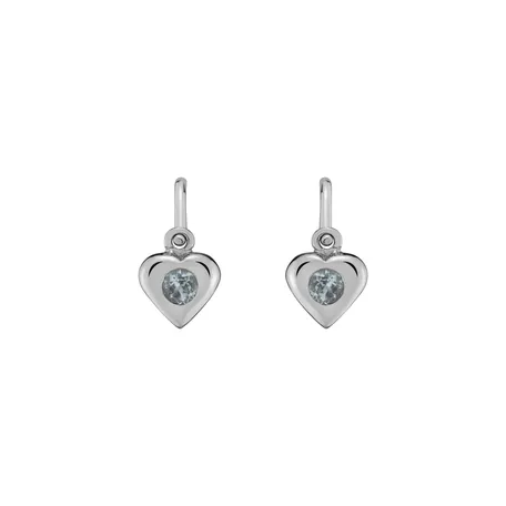 Children's earrings with Topaz Eternal Love
