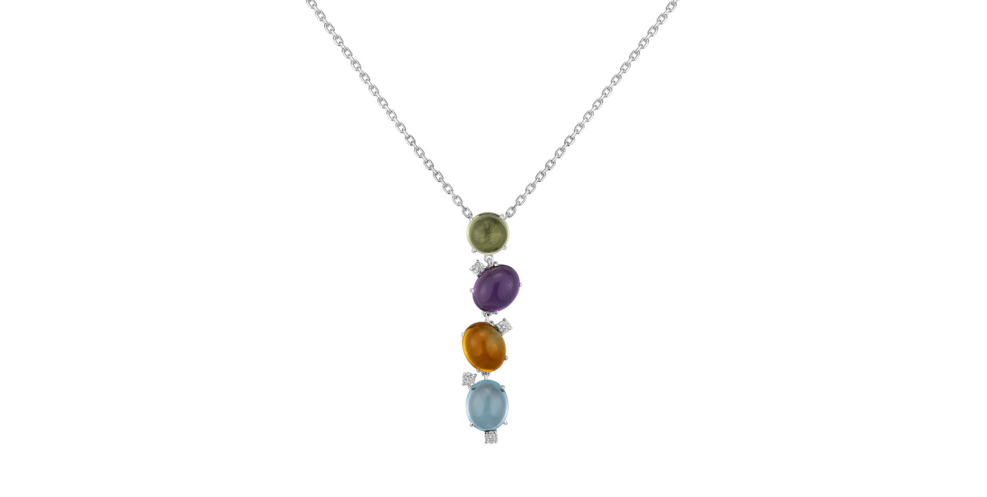 Diamond pendant with gemstones Aromatic Performance