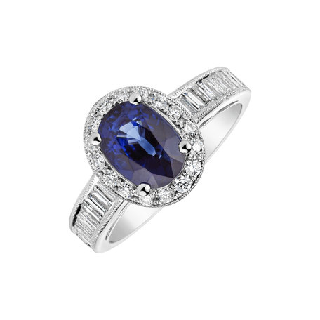 Diamond ring with Sapphire Exclusive women