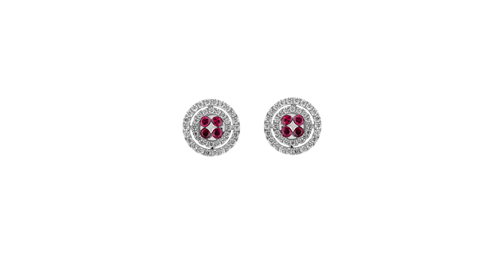 Diamond earrings and Ruby Susanna