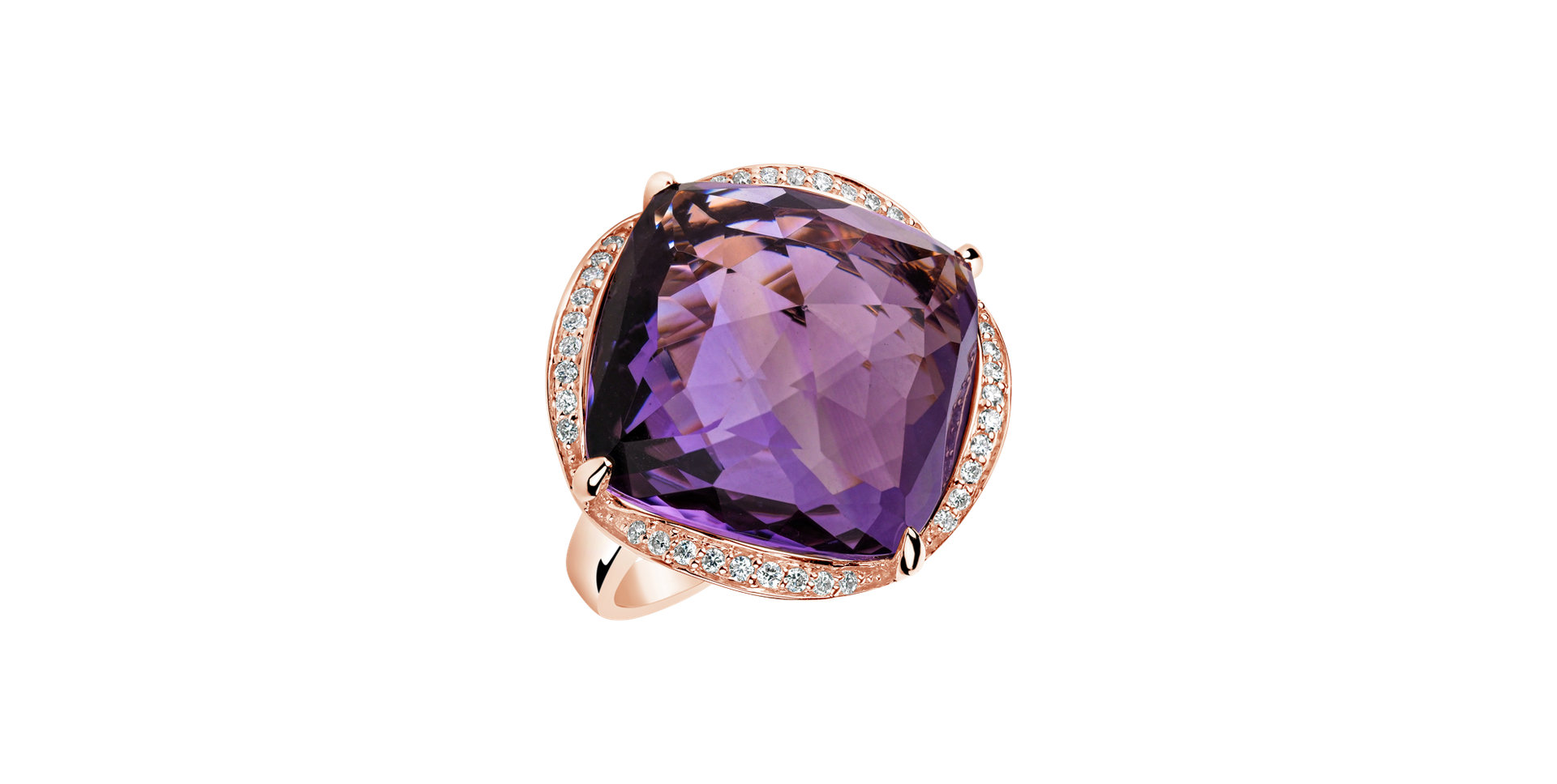 Diamond rings with Amethyst The Night Abyss