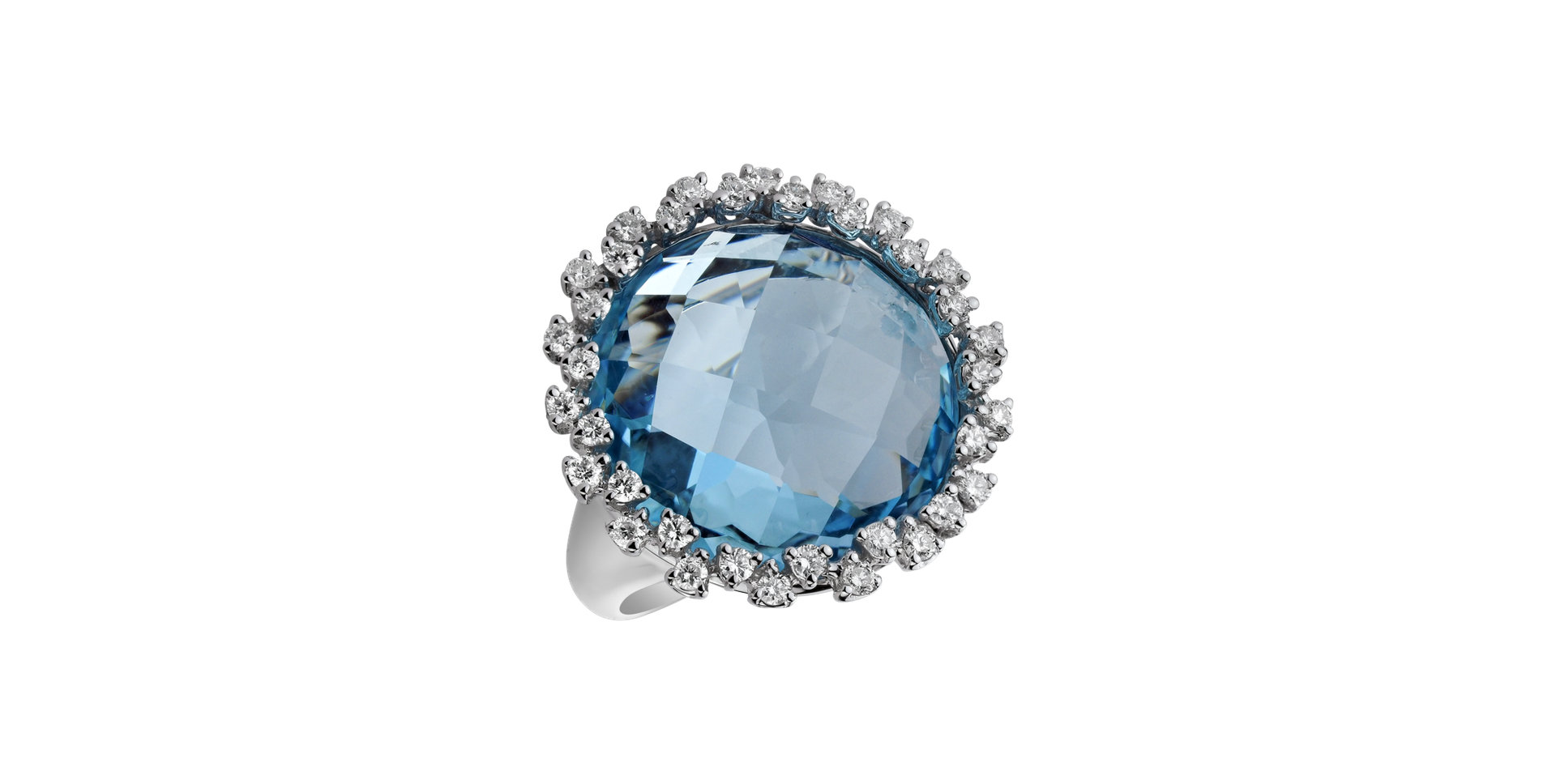 Diamond ring with Topaz Kirie