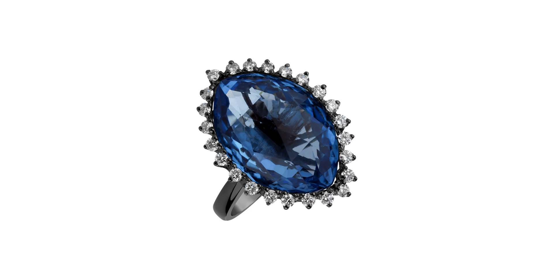 Diamond ring with Topaz Darlar Hope