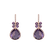 Diamond earrings with Amethyst Freida5