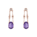 Diamond earrings with Amethyst Teressa5