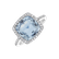 Diamond ring with Topaz Lumière3