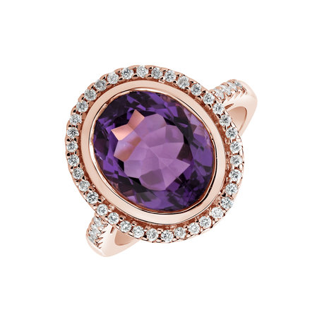 Diamond rings with Amethyst Viva Glam