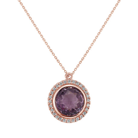 Diamond necklace with Amethyst Sante