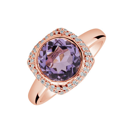 Diamond rings with Amethyst Démoniste