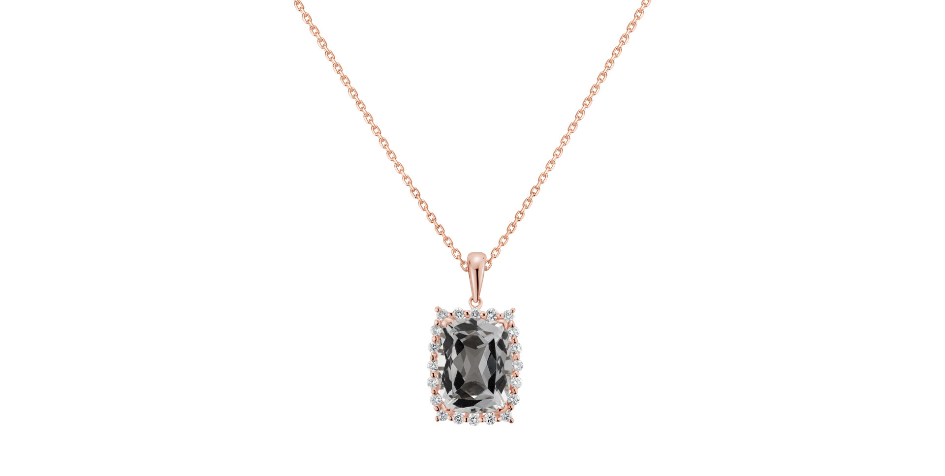 Diamond pendant with Topaz Abdon