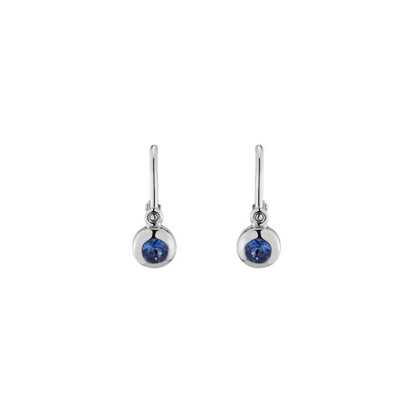 Children's earrings with Sapphire Little Treasure