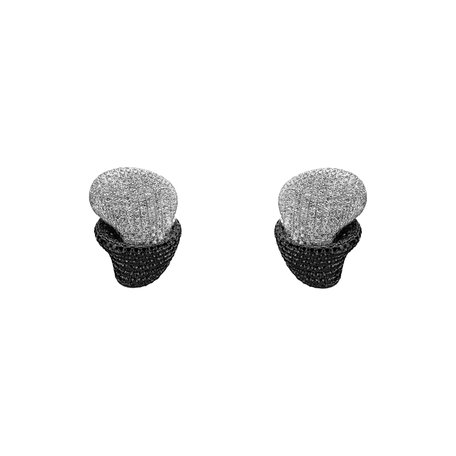 Earrings with black and white diamonds Exclusive Alchymist