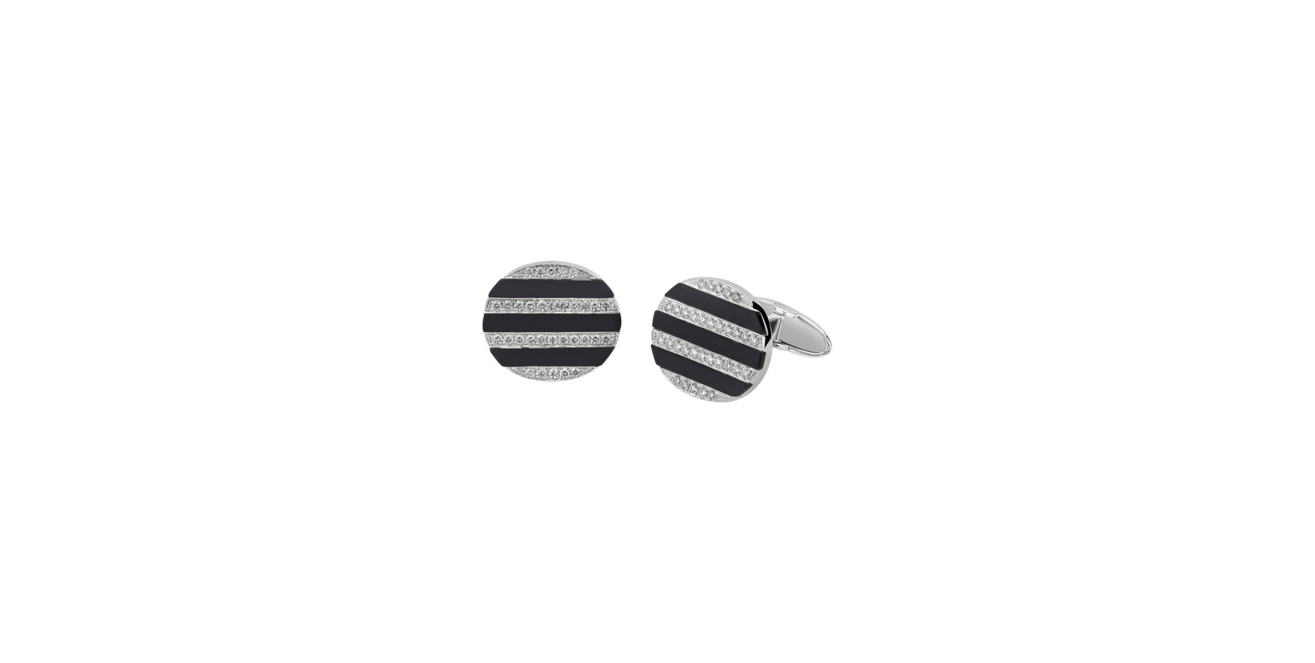 Diamond cufflinks with Onyx Gentleman signature
