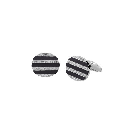 Diamond cufflinks with Onyx Gentleman signature