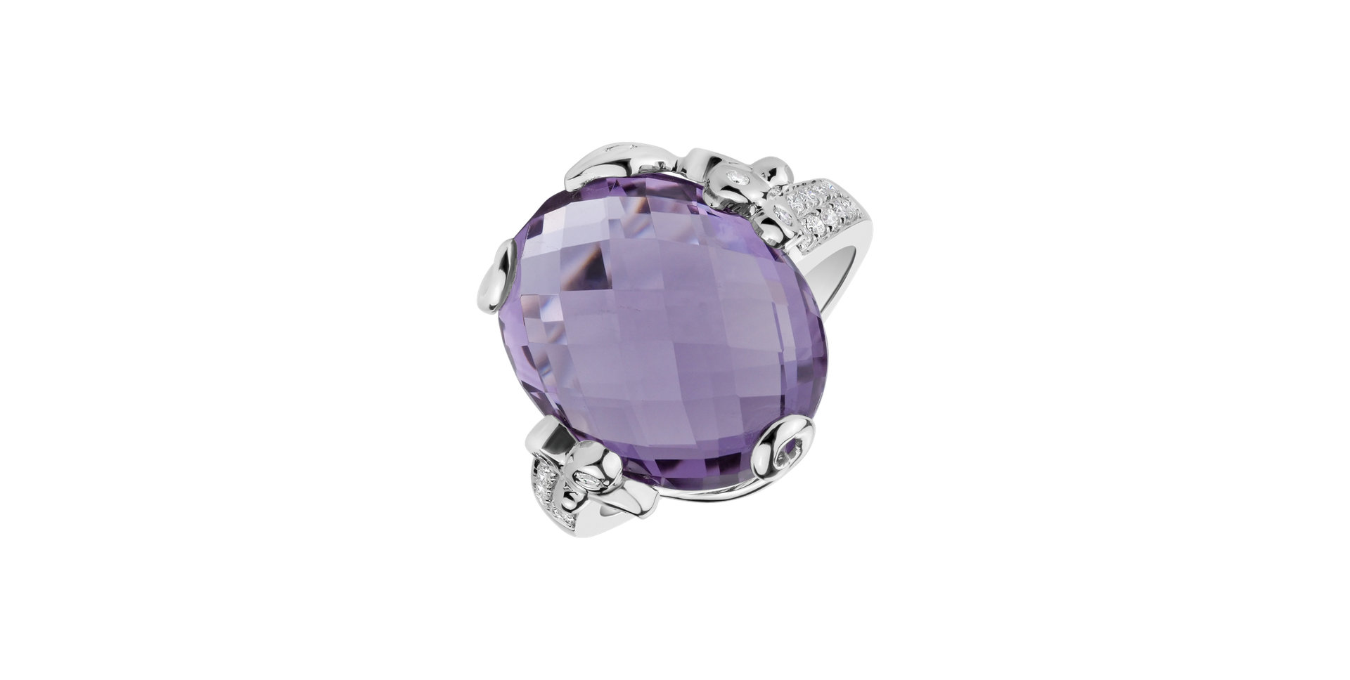Diamond rings with Amethyst Zenobie