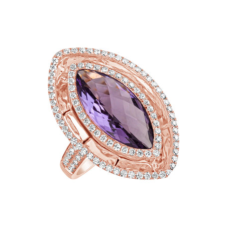 Diamond rings with Amethyst Kassius