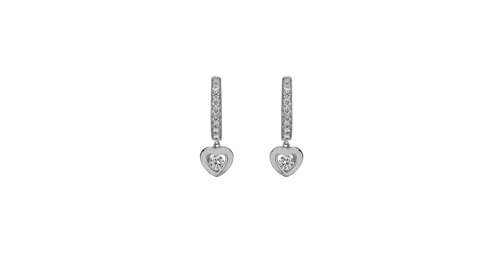 Diamond earrings Heart Treasure
