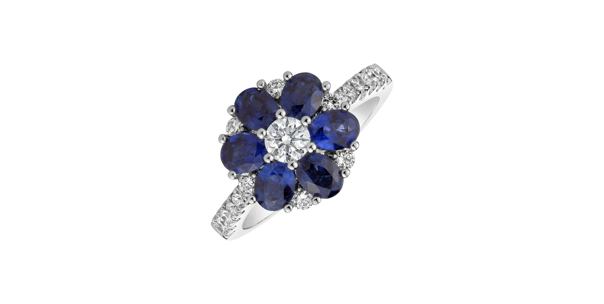 Diamond ring with Sapphire Daleyza