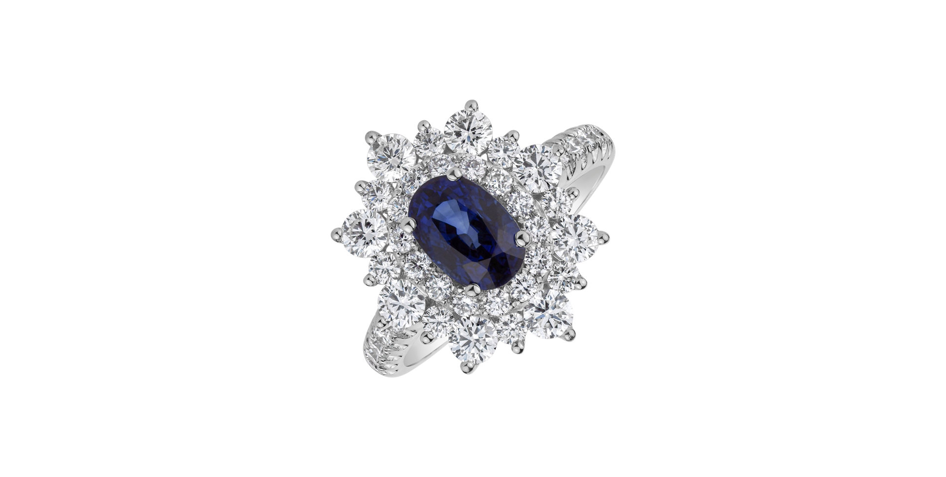 Diamond ring with Sapphire Dallis