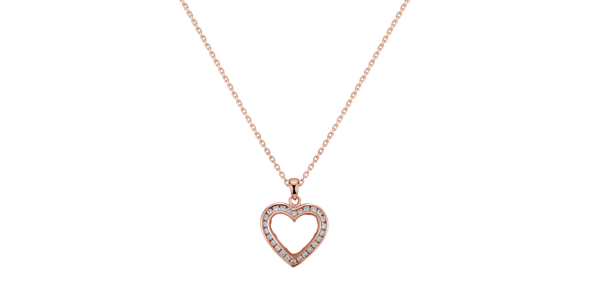 Diamond pendant Protective Heart