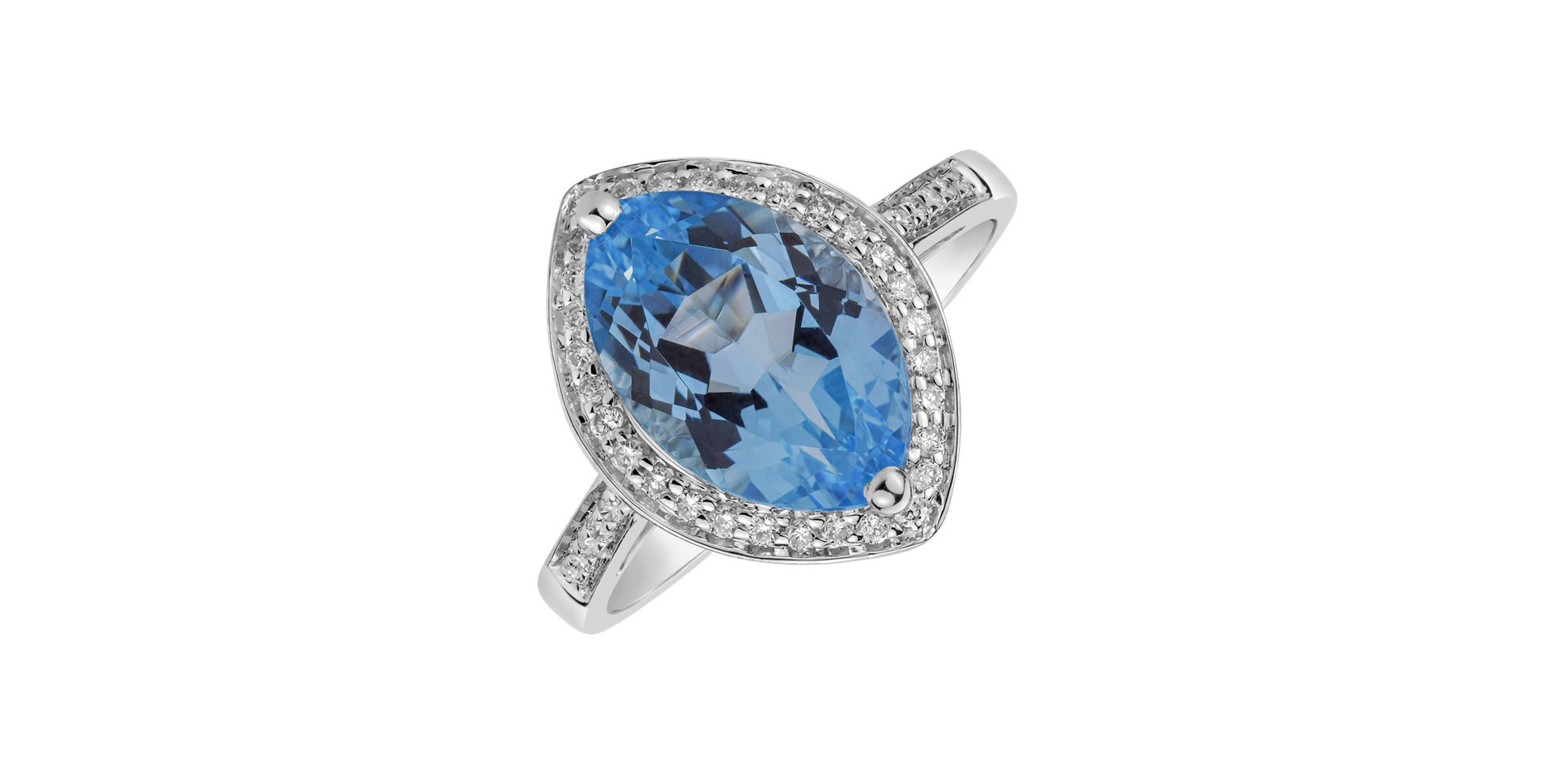 Diamond ring with Topaz Alluring Taste