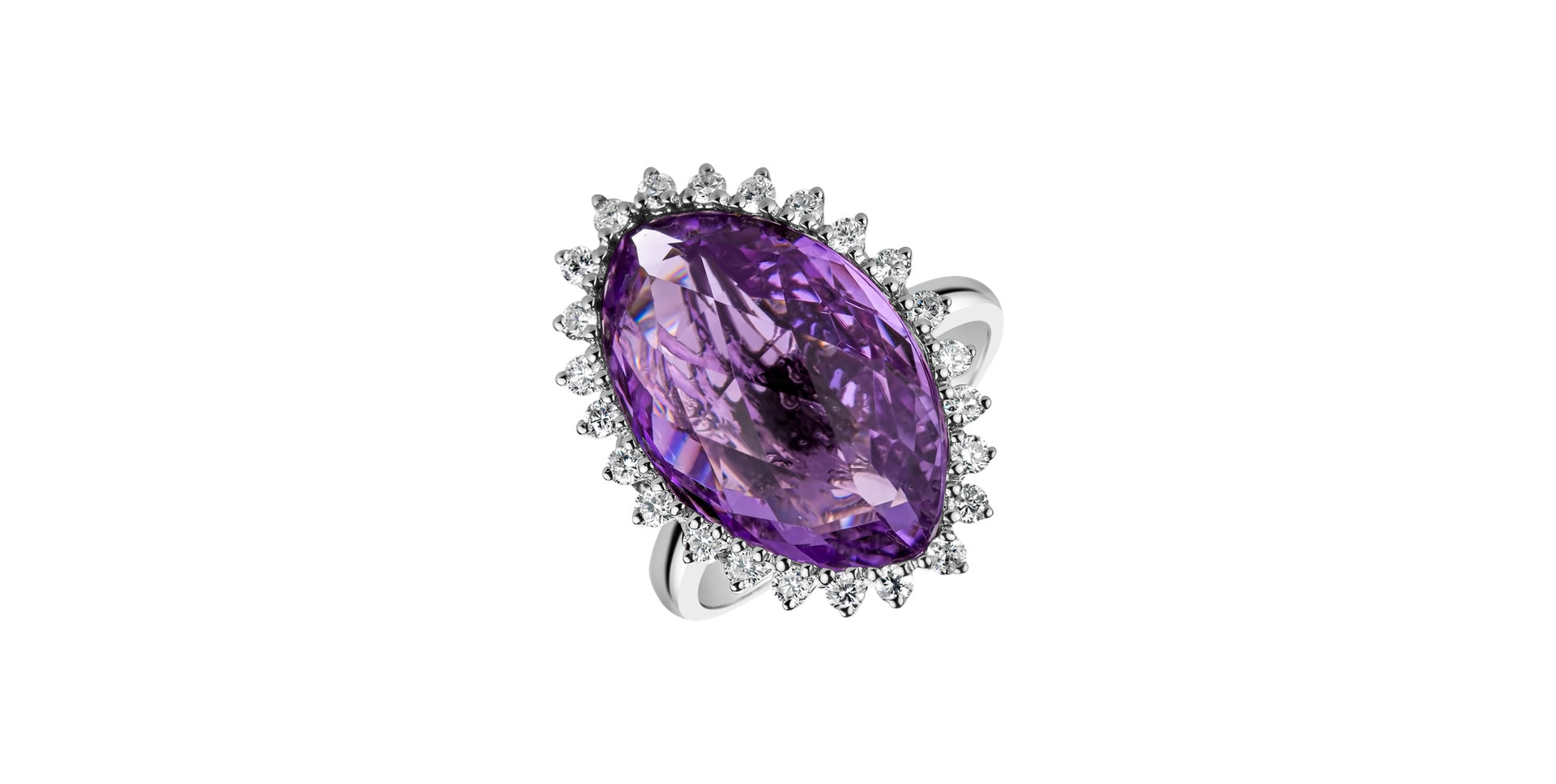 Diamond rings with Amethyst Darlar Hope