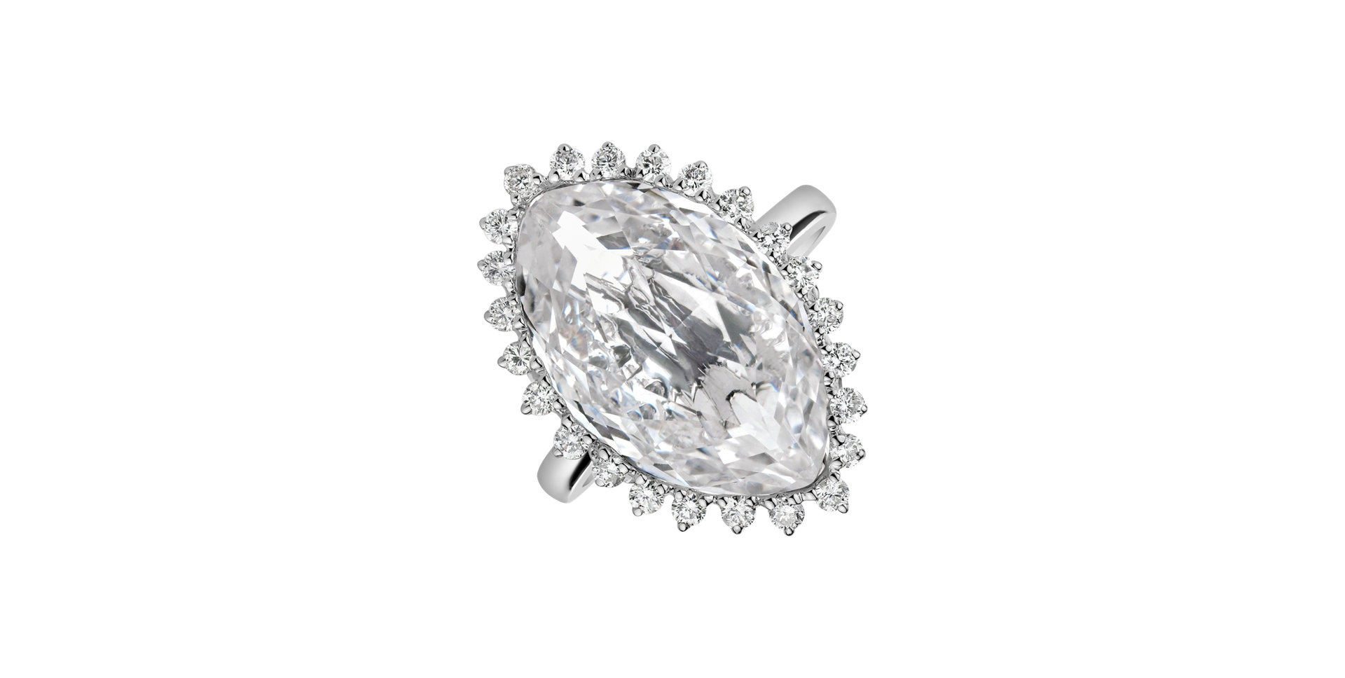 Diamond ring with Topaz Darlar Hope