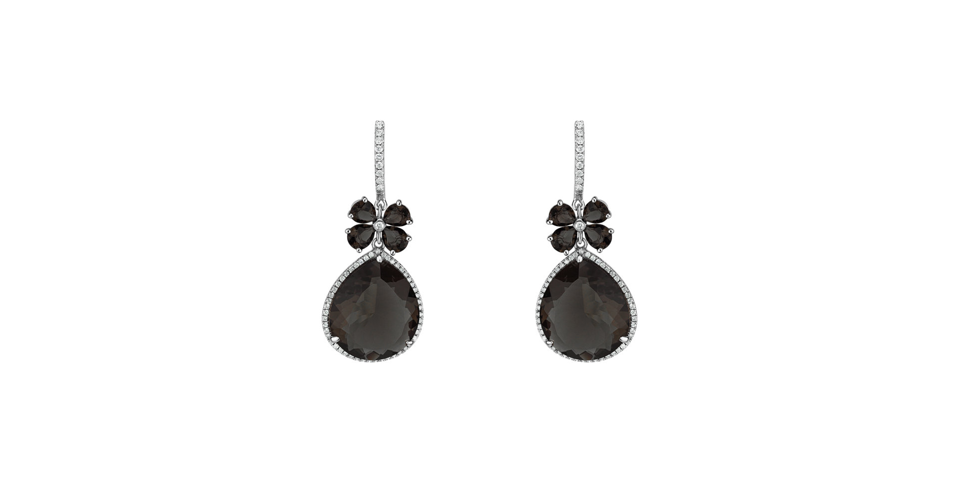 Diamond earrings with Quartz Freida