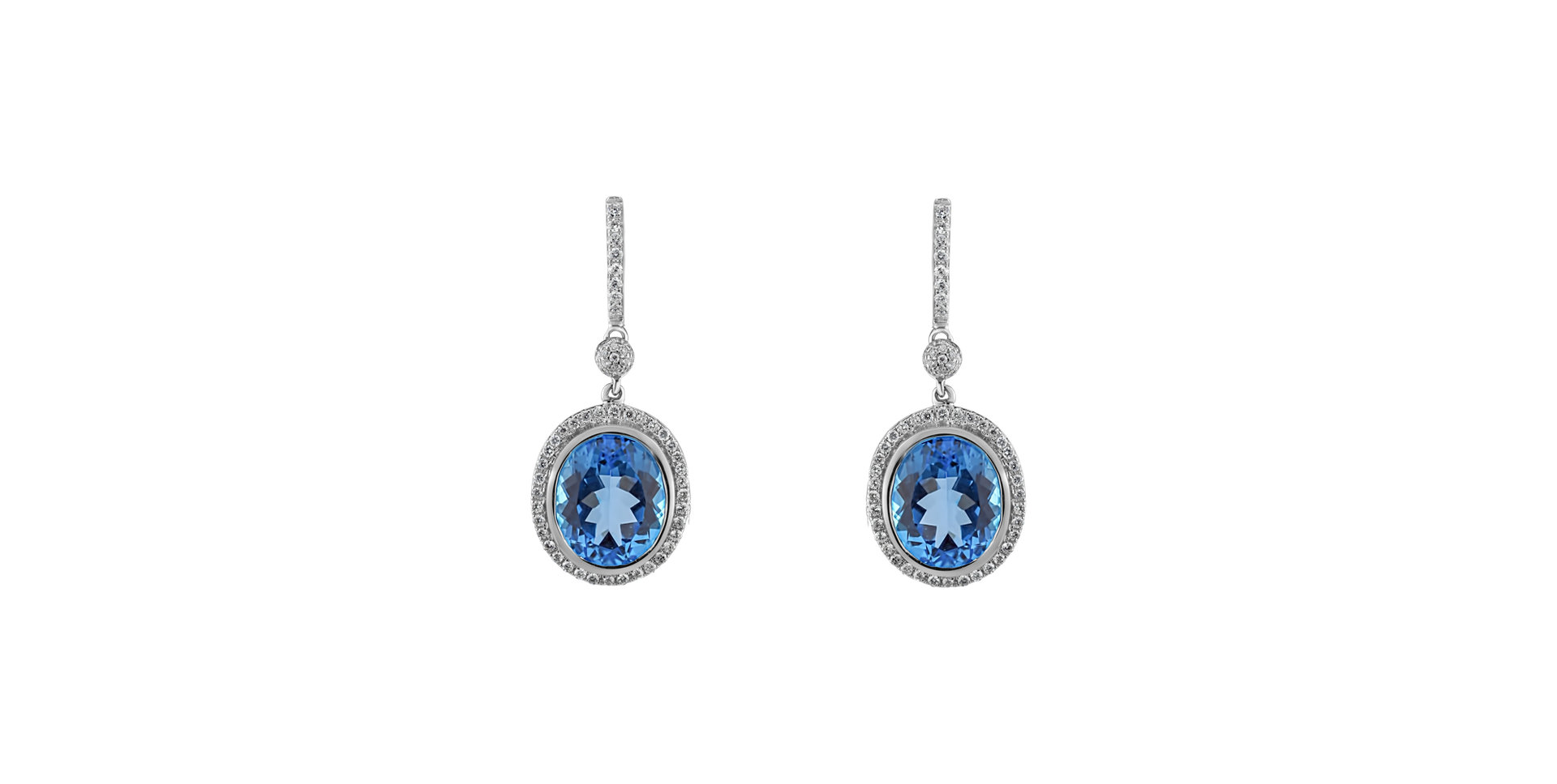 Diamond earrings with Topaz Penny