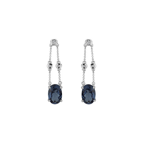 Diamond earrings with Topaz Teressa
