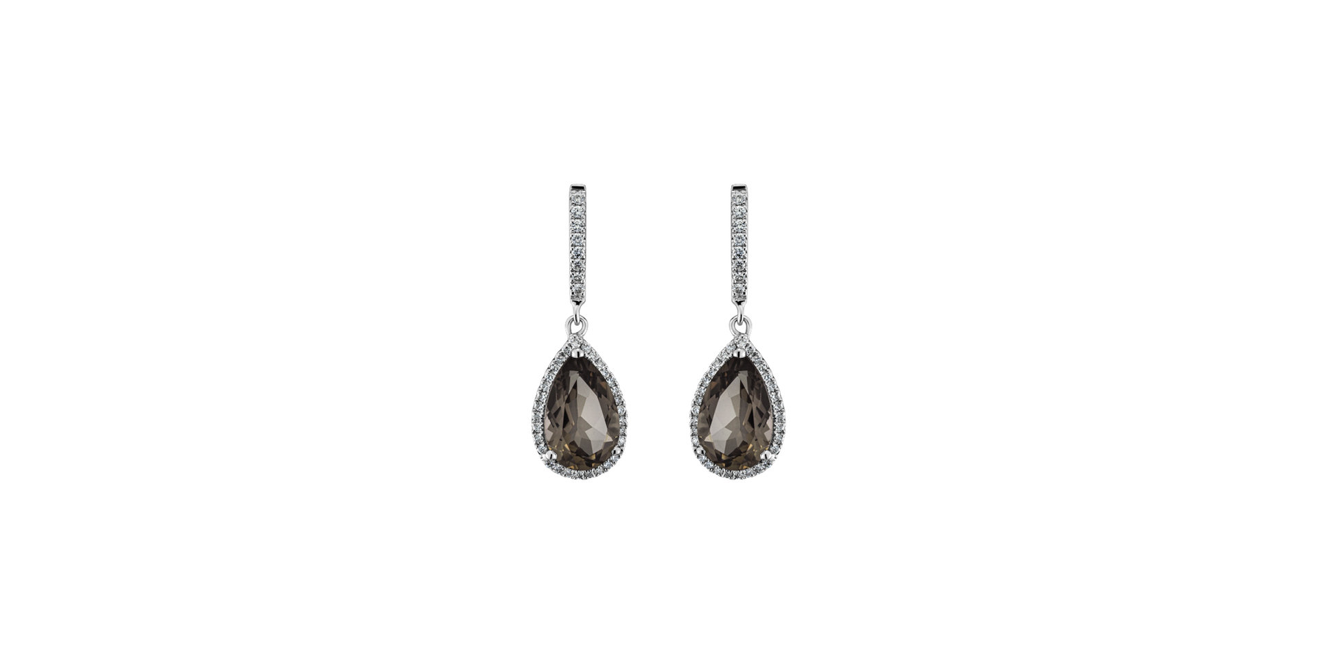 Diamond earrings with Quartz Maryam