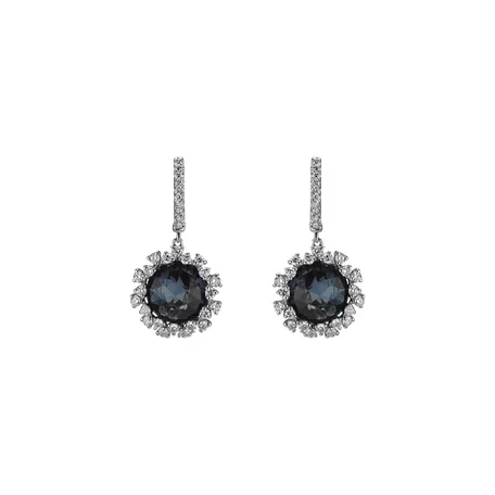 Diamond earrings with Topaz Vera