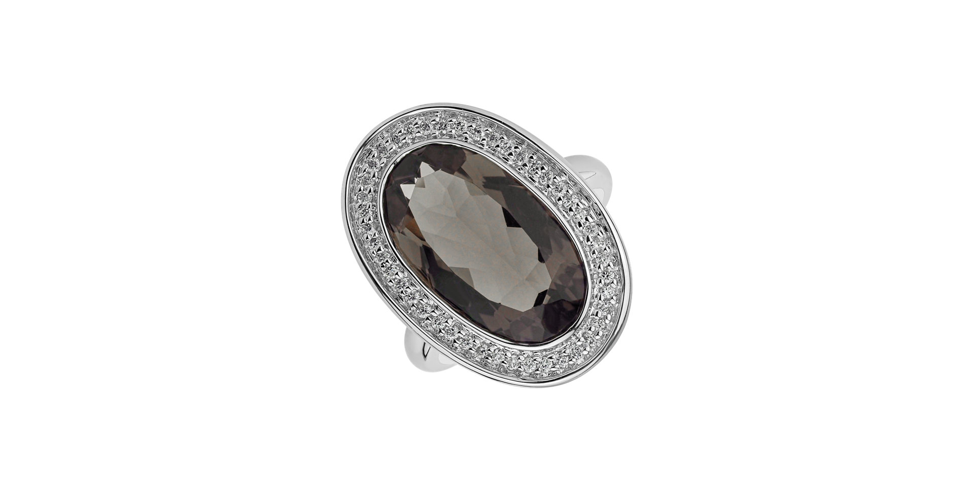 Diamond ring with Quartz Odilon