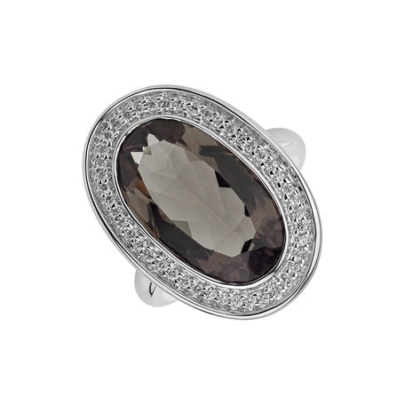 Diamond ring with Quartz Odilon