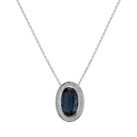 Diamond pendant with Topaz Vanza