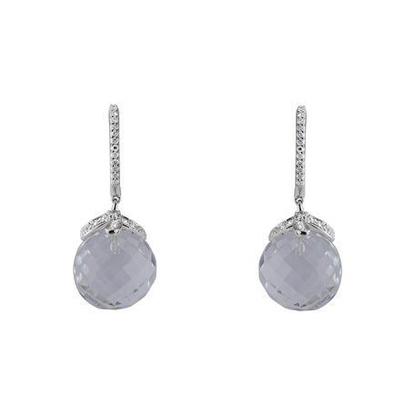 Diamond earrings with Topaz Vereesa