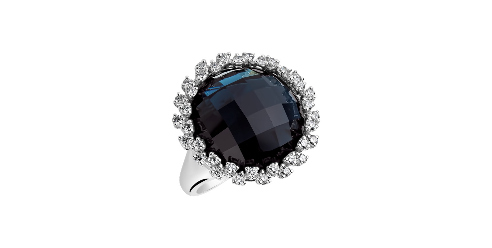 Diamond ring with Topaz Kirie