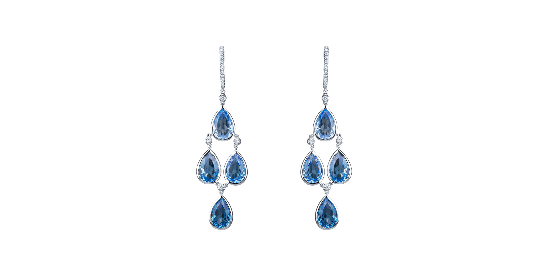 Diamond earrings with Topaz Dita