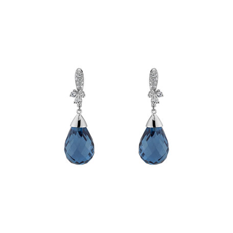 Diamond earrings with Topaz Nena
